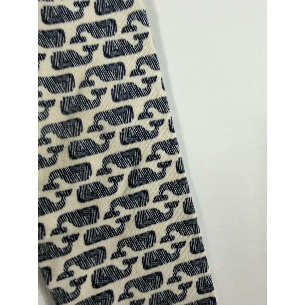 Vineyard Vines Whale Stripe Peplum Top & Whale Print Leggings Set Size 2